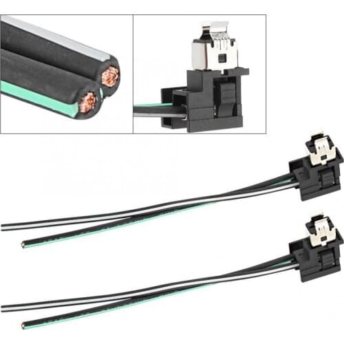 2PCS Headlight Lamp Bulb Socket Wiring Harness Connector Plug Adapter Line for H1 Bulb Wire