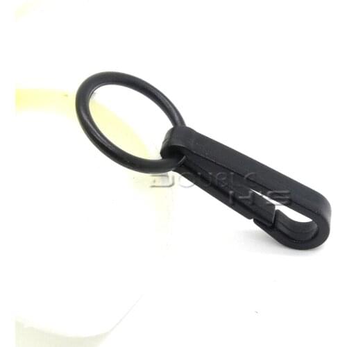 20pcs/lot Multi Function The Hanging Buckle Gloves Hook Plastic Black Buckles Snap Hook With O-Ring