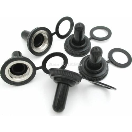 5PCS/LOT Toggle Switch Waterproof Rubber Resistance Cover Dust Cap Boot Black Tarpaulin 12MM