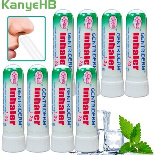 8pcs Thailand Nasal Inhaler Rhinitis Mint Cream Nasal Essential Oils 100% Original Rhinitis Refresh Nose Cold Cool Ointment A409
