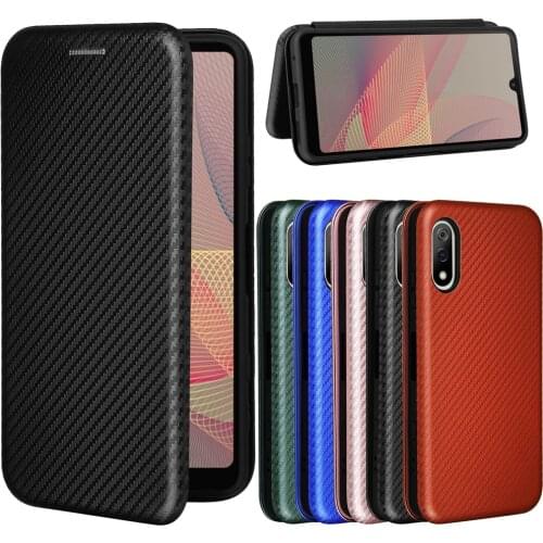 For Sony Xperia Ace II Case Luxury Flip Carbon Fiber Skin Magnetic Adsorption Case For Sony Ace II AceII SO-41B Phone Bags