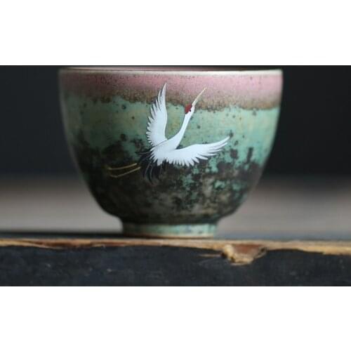 Firewood kiln turned ceramic tea cup master Kung Fu tea set single cup personal Pu'er retro tea cup