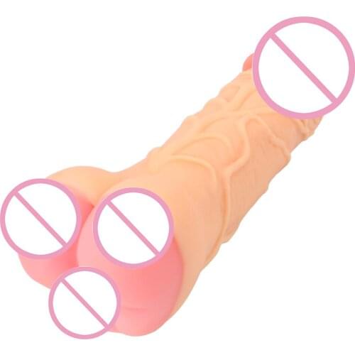 IKOKY Realistic Dildo Female Masturbation Anal Sex Dildo Super Soft Dildo Sex Toys for Woman Man Erotic