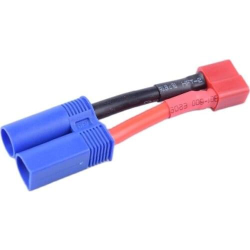 2 pcs Male EC5 To Female T-Plug /Deans Battery Adapter 14awg RC Battery Charging Cable 40mm