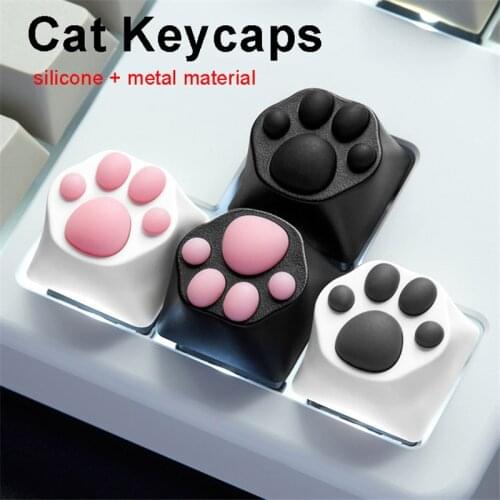 Cat Keycap ABS Silicone Personality Keycap keyboard keycaps cat paws Key Caps Mechanical Keyboard Keycaps For Cherry MX Switches