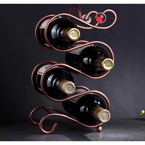 Creative European style Metal wine rack decoration modern simple wine bottle rack wine cabinet decoration room bar decoration