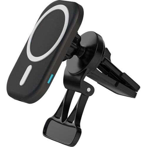Air Vent Mount Car 15W Wireless Charger Magnet Adsorbable Phone Car Holder For Iphone 12 Pro Max Mini Phone Fast Charging