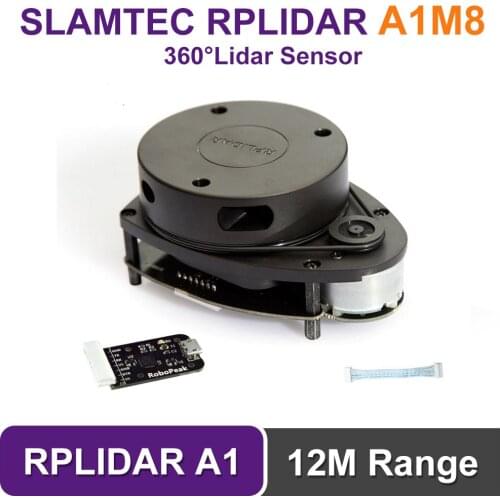 Slamtec RPLIDAR A1 2D 360 degree 12 meters scanning radius lidar sensor scanner for robot navigates and avoids obstacles