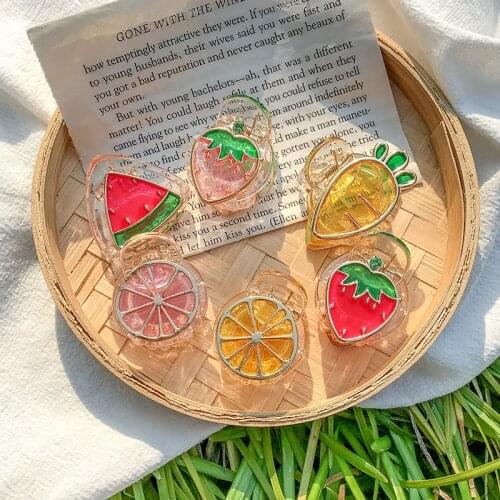 Fashion Headwear Cute Fruit Crab Hair Claw Clip For Girls Women Plastic Small Hairpin Claws Hair Clip Clamp Hair Accessories