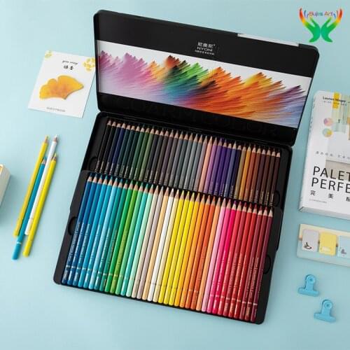 Original GP Nyoni 48/72 colors oil color pencil professional hand painting beginner students with sketch art tools tin box