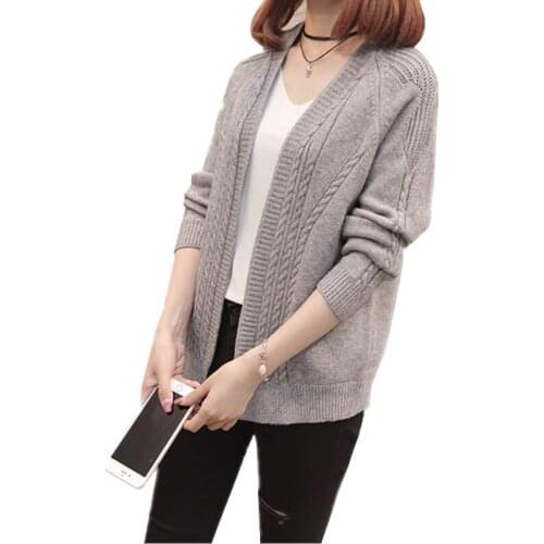 Autumn Winter knitted Sweater Women Cardigan 2020 New Korean Long Sleeve Knit Sweater Cardigans Women Tops Loose Ladies Sweaters