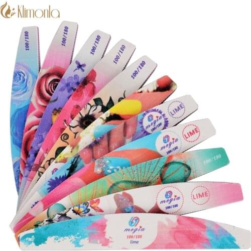 3 Pcs Nail Files 100 180 Professional Manicure Set 2021 Print Flower Nail Art Ongle Trimming Tools Grinding for UV Gel 6pcs