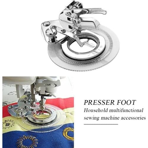Universal Stitch Sewing Machine Presser Foot-Fits All Low Shank Snap-On Sewing Machines Domestic Embroidery Stitch Disc