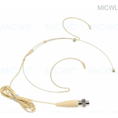 Pro Headset HeadMic Wireless Microphone For MiPro BodyPack Transmitter Omnidirectional Mic Black Color