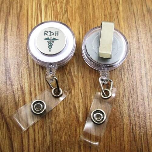 RDH ID Badge Reel for Docter Nurse Teacher Student retractable recoil id badge holder work fun