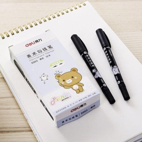 Special marking pen for fine arts Mark Childrens drawing sketch Black marking pen fine head wholesale S563