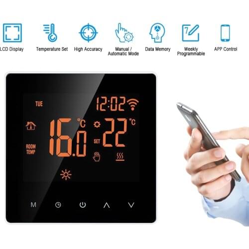 Wifi Thermostat Smart APP Control Temperature Controller Programmable Electric Floor Heating Thermostat With Touch Screen