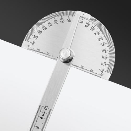 180 Degree Stainless Steel Protractor Angle Finder Rotary Measuring Ruler Woodworking Tools for Measuring Angles