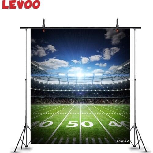 LEVOO Football Field Backdrop Football Stadium Soccer Racing Track Sport Vinyl Photography Background Photo Studio Photophone