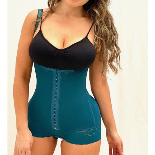 High Waist Trainer Fajas Colombianas Skims Women Shapewear Flatten Abdomen Bodysuit Straps Hook Butt Lifter Shaper