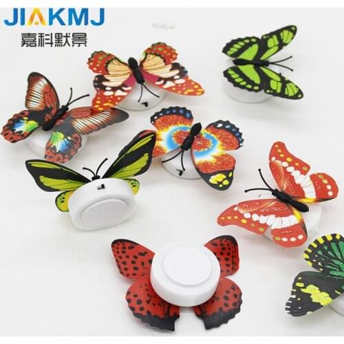 10 Pcs/ Wall Stickers Butterfly Glow LED Lights Wall Stickers 3D Butterflies House Decoration For Children Dropshipping