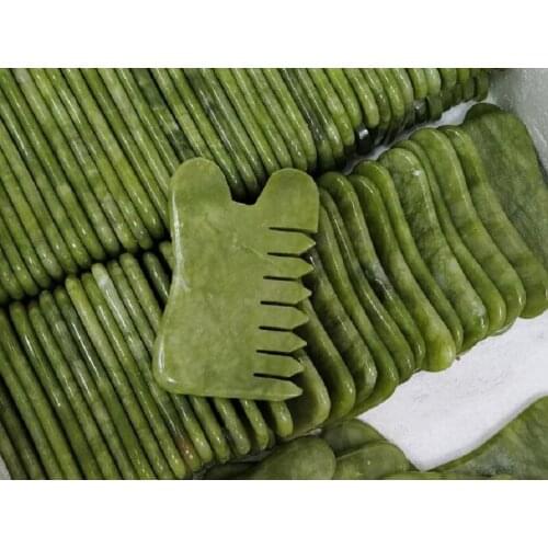 3500pcs Natural Green Jade Stone Guasha Gua Sha Massage Hand Back Leg Body Arm Board Comb Healthy Relaxation Cure