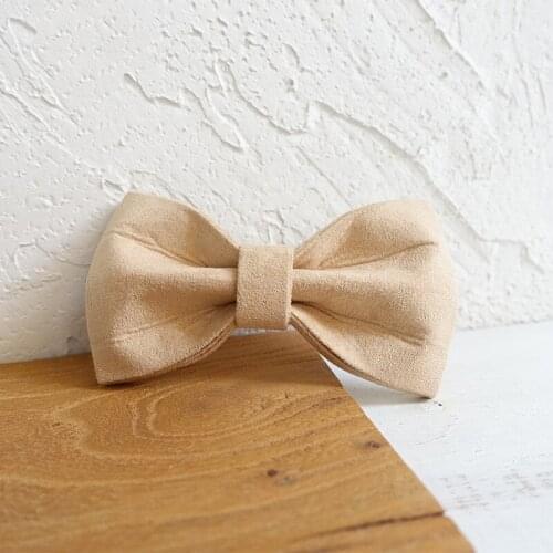Beige Velvet Dog Bowtie Pets Collar Accessory Puppy Cat Pet Supplies Grooming Tools Dogs Dismountable Ornamental Bow Ties