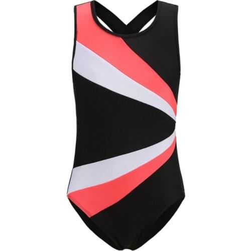 Children Girls Gymnastics Suit Breathable Soft Sleeveless Matching Bodysuit Dance Clothes collant Rhythmic Artistic Gymnastics