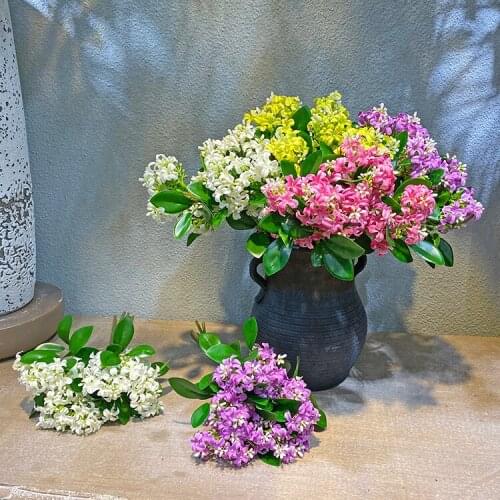 Artificial Flower Qilixiang Bunch Flower Arrangement Potted Mountain Sweet Osmanthus Wedding Decoration