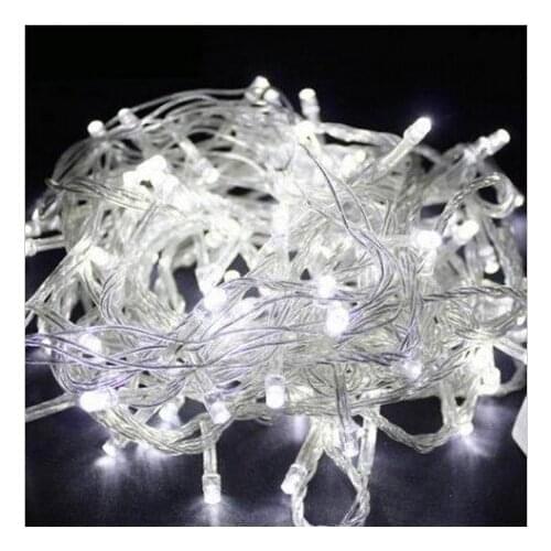 NEW YEAR PINE TREE LIGHT 10 m White Constant Light christmas decorations рождественские украшения