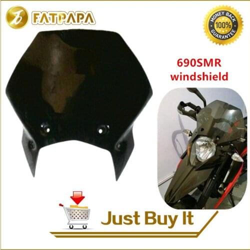 Free Shipping 2017 New Motorcycle ABS Plastic Lens Front Windshield Fit For KTM690sm / 690SMR Windshield