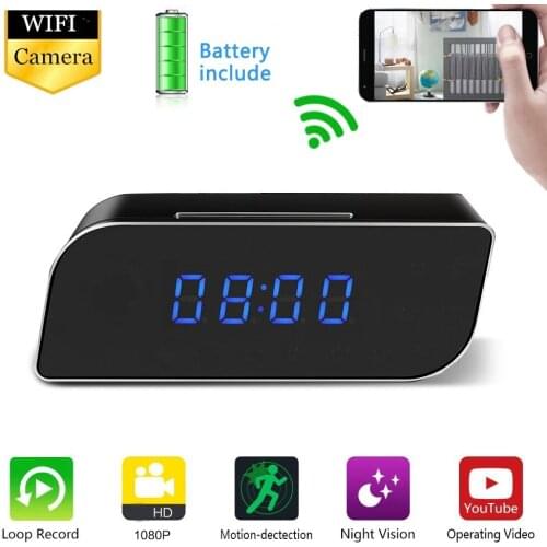 Mini small DV Camera Wifi with Remote Control Night Vision Motion super IP 1080P HD Camera WIFI Alarm Clock Camera security