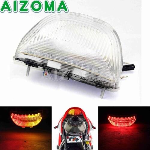 Motorcycle LED Taillight Red Brake Stop Tail Lights w/ Amber Turn Signal Lamp for Honda CBR600RR 2003-2006 CBR1000RR 2004-2007
