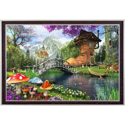 Kingdom of fairy tales Magic world Scenery Needlework, Cross stitch,Living room bedroom Embroidery kits Patterns,DIY Handmade
