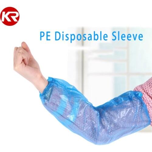 100 Stuks Pe Waterdicht Wegwerp Arm Oversleeves Elastische Band Tattoo Mouw Huis Schoonmaken