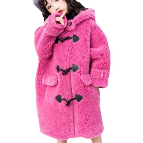 Autumn Winter New fashion baby Girls boys Wool blends overcoat for kids Beautiful Fur Long Coat