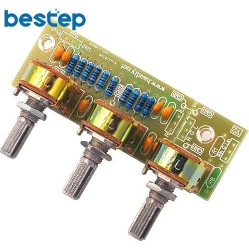 Passive Preamp Board Front Panel Tone Board for Power Amplifiers without Power Supply PCB Board Kit Parts