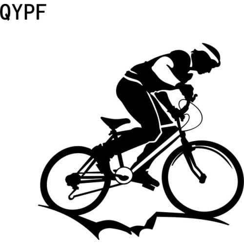 QYPF 15.3cm*15.8cm Riding Easily On The Mountain Vivid Vinyl Car Window Sticker Decal C18-0343