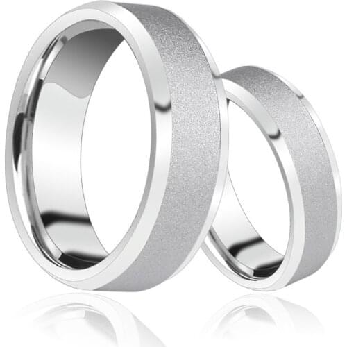Romantic Fashion Wedding Rings Tungsten Wedding Pairs 4mm/7mm Width Sandblast Finishing Surface Free Shipping Size 5-12