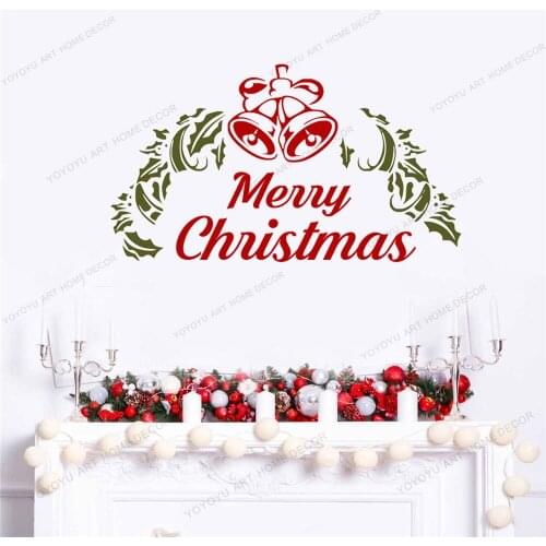 Merry Christmas Window Festival Glass Wall Sticker Home Decor Art Santa Gift Home Decor Room Decoration CX699