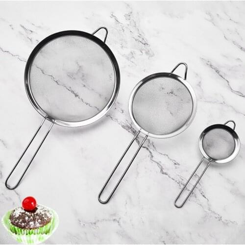 3x Mesh Strainer Colander Kitchen Filter for Kitchen Food Tea Coffee Powder Fry Juice Rice Vegetable