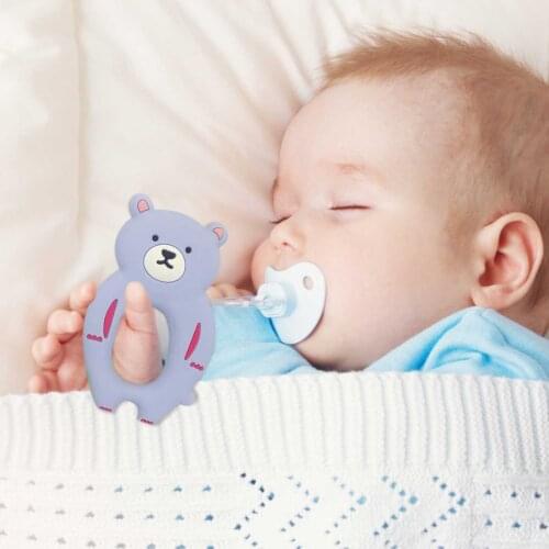 Silicone Teether Sucking Cartoon Baby Soothing Bite Teething Toy Baby Teether Bracelet Food Grade Silicone Chews Nurse NEW Toys