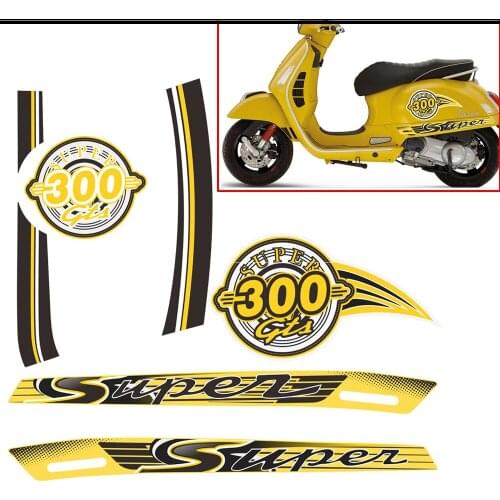 Scooter For PIAGGIO VESPA GTS 300 GTS300 SUPER Sport Decal Stickers Emblem Badge Logo Cover GTS300 Panel Protector Accessories