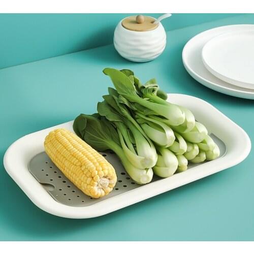 QD## Fruit plate creative personality modern double deck drain tray Nordic style living room tea table candy basket snack plate