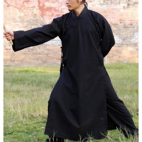 High quality black/blue taoist uniforms Tai chi clothing sets dobok suits Kung fu martial arts clothes wudang Taoism robe
