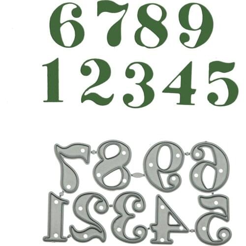 1~9 Small Size Number Pattern Metal Cutting Dies Cutter Mold For DIY Birthday Congratulation Card Decorating