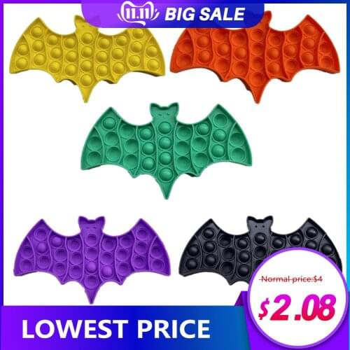 1pc Bat Model Push Bubble Fidget Sensory Toy New Push Pop Bubble Fidget Antistress Toys Adult Kids Pop Fidget Sensory Toy Autism