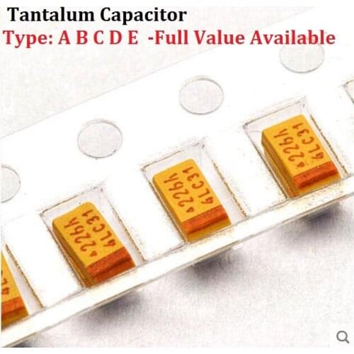 10PCS Tantalum Capacitor Type C 107 10V 100UF 10V SMD Capacitance 10V100UF 6032 Capacitors 100UF10V