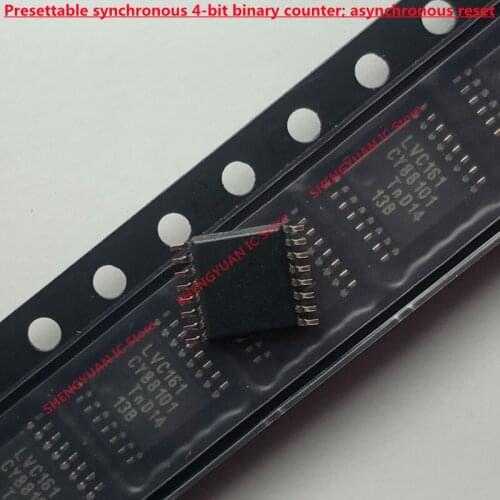 10pcs 74LVC161PW LVC161 TSSOP16 74LVC161 Presettable synchronous 4-bit binary counter; asynchronous reset new imported original