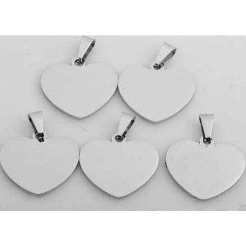 100pcs high polished jewelry stainless steel sweet heart love pendant charms DIY Jewelry 20*22mm size charms